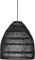 PR Home of Scandinavia Hängelampe Maja Outdoor IP44, Schwarz, Rattan, 45 cm, E27-Fassung, Inklusive 2,5 m Kabel mit Stecker - Stilvolle Beleuchtung für Außenbereiche