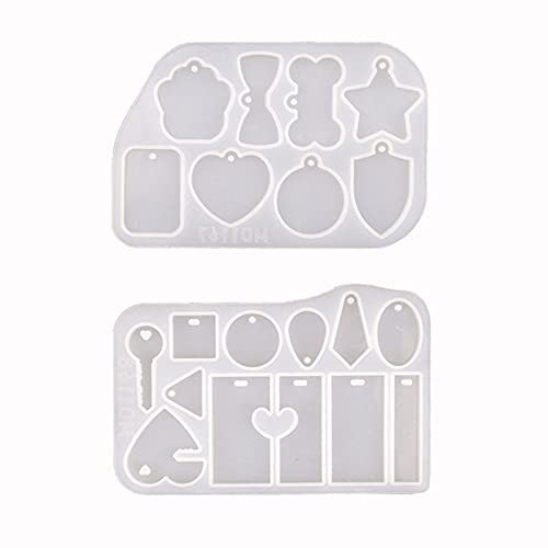 YUSHU 1 Set Hundemarken Epoxidharz Form zum Aufhängen Anhänger DIY Handwerk Silikonform Anhänger Epoxidharz Modeschmuck Harzformen