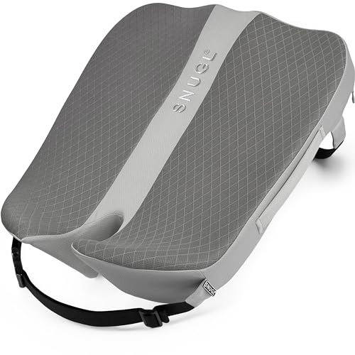 SNUGL Memory Foam Seat Cushion - Ergonomic Coccyx Cushion for Sciatica Pain Relief, Perfect for Car Seat, Office Chair, Gaming and More - Hypoallergenic, Durable, Machine Washable Cover - GREY MESH