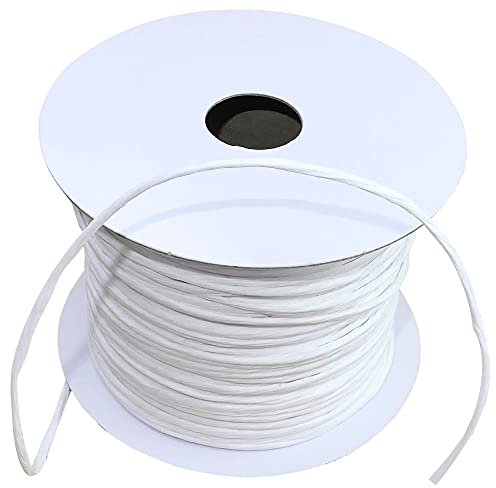 AERZETIX - C51698 - Kordel aus papierschnur verstärkt verdrehte - rolle dekorative verstärktes drahtbündel - Ø2mm x 50 meter - farbe weiß - kreative projekte strickkunst geschenkverpackung für partys