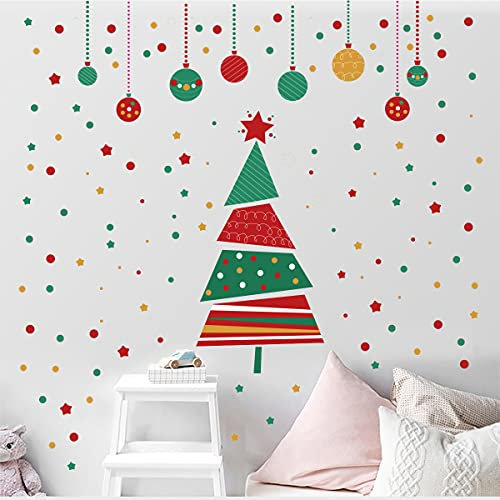 Buer Homie Árbol De Navidad Pegatina Para Pared, Vinilo Decorativo, Adhesivos Ventana, Adornos Puertas Entrada, Escaparates