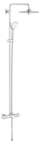 Grohe Sistema de ducha Euphoria 260 con grifo termostático con ducha Euphoria principal + 110 masaje ducha de mano redonda cromo