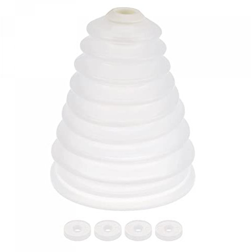 sourcing map 130mm Rubber Drill Dust Cover Collector, for Electric Hammer Impact Drill Ash Bowl, Device Tool Accessories, White