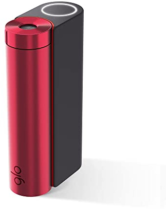 GLO hyper X2 Tabakerhitzer, Elektrischer Tabak Heater für klassischen Zigaretten Geschmack, Alternative zur E-Zigarette, bis zu 20 Sticks pro Akku-Ladung, Black/Red