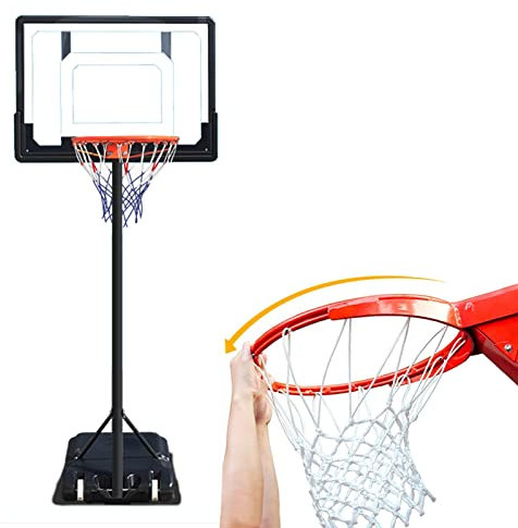 Basketballkorb Outdoor 5,1 Ft - 6,9 Ft Höhenverstellbares Basketballkorbsystem, Profi-Basketball-Zieltrainingsgeräte, Freistehender Garagen-Basketballständer