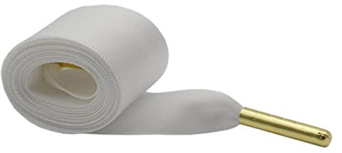 GIVBRO Lacci per scarpe in raso larghi 2,2 cm, lacci per scarpe da 120 cm, con punte in metallo, accessori per scarpe casual stivali bianchi