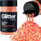 Hemway Premium Glitter Shaker - Fluorescent Peach | Chunky Metallic Flake Sequins for Resin & Epoxy Crafts | Craft Supplies for Tumblers, Festival, Hair, Face, Body, Eye & Nail Art | 130 g