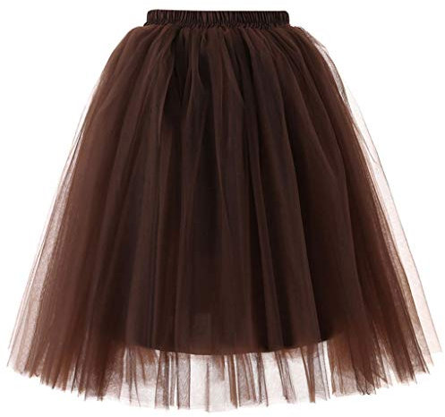 Karneval Damen 80er Puffy Tüllrock Tütü Röcke Tüll Petticoat