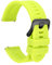WOCCI 20mm Cinturino Silicone per Uomo a Strisce Arcuate, Sgancio Rapido, Fibbia Nera (Verde Lime)