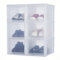 Iris Ohyama Transparente Schuhaufbewahrungsboxen, für Größen bis 46, L32 x H18 cm, 6er-Set, Schuhboxen Stapelbar, Frontöffnung, Schuhregale, Schuh Organizer, Turnschuhe, EUDF-S