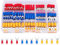 Hanibos - 180 capicorda a forcella, 0,5-6,0 mm², M4/M5/M6/M8, parzialmente isolati, 12 dimensioni, capicorda in rame stagnato per ricambi auto, meccanici, officine