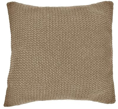 nielsen HOME Kissen Kian 50x50 cm in Sand (beige) aus 100% Baumwolle fein gestrickt inkl. Füllkissen