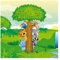 Bilderwelten Fototapete Kinderzimmer Dschungeltiere 240 x 240 cm Vlies-Tapete XXL Smart Wandtapete Wanddekoration Kindertapete