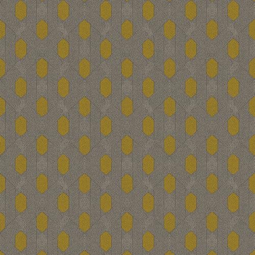 Galerie Absolutely Chic Yellow Art Deco Style Geometric Motif Wallpaper Roll