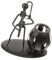 Tofficu Metal Trombone Shaped Pen Holder Iron Desk Organiser Office Pencil Container for Tidy Desk