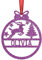 KreateSquare Personalised Christmas Bauble, 950 GSM (1.7 mm) Double-Sided Glitter Xmas Tree Decoration, Custom Name Baubles, Red Christmas Decorations Ornaments (Muse, Reindeer)