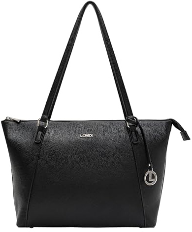 L.CREDI Damen Michaela Handbag, Schwarz
