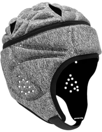 Harilla Casco da Rugby, Protezione per la Testa da Rugby, Berretto Protettivo per Giocare a Football Americano, Grigio
