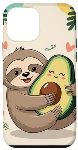 Süßes Faultier Avocado Tier Fruchtliebhaber Vegan Hülle für iPhone 12 mini
