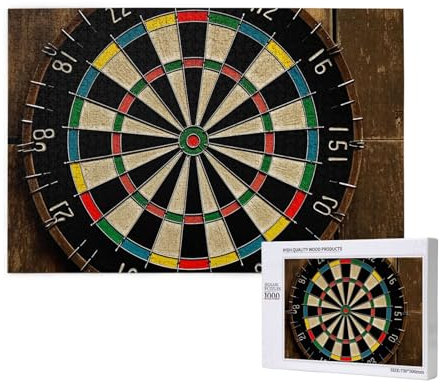Dart Board Jigsaw Puzzle 1000 Pieces for Adults Personalized Wooden Puzzle Gifts Modern Home Decor Wall Art for Family Wedding Friend