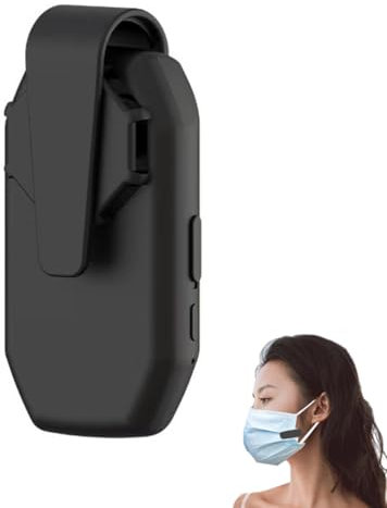 Summer Mini Mask Fan, Portable USB Rechargeable Clip-On Cooling Fan for Face Mask, Personal Wearable Air Circulation Mask Fan, Silent Air Purifier Lightweight Anti-Stuffy for School Outdoor Black