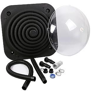 VCHICS Kit de Chauffage pour Piscine, Chauffe-Piscine Solaire en PVC for Piscine à dôme extérieur pour piscines Hors-Sol et enterrées