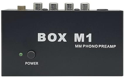 Fuhjythy Box M1 mm Phono Preamp for Turntable Phonograph Preamplifier Mini Stereo Audio HiFi with Headphone Amplifier
