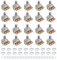 QUARKZMAN 20 Pack WH148 Potentiometer B5K Ohm Single-Joint Variable Resistors 3 Anschlüsse Linear Taper Drehregler Für Audio Lautstärkeregler