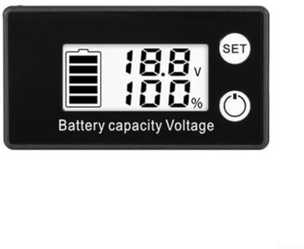 UTTASU DC Batterie Spannungsmesser 7-68V Voltmeter Für Auto Mit LCD Display Und 3 Hintergrundbeleuchtung Farben Kapazitätsanzeige Blei-Säure Lithium(White)