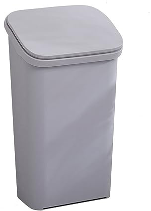 Poubelle 20l Grande capacité poubelles Maison école Classification Cuisine Salon Bureau pressé Poubelle avec Couvercle(Grigio)