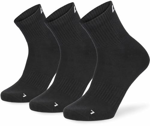 Lenz Sports Low Cut Socken - 3er Pack, schwarz, 43-46