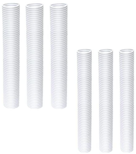 Lot de 6 protège-arbres en polypropylène pour protection du tronc et de l'écorce, barrière de protection pour cerfs et rongeurs, 6 manchons blancs enveloppants
