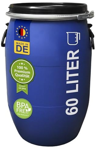 PE- Spannring Deckelfass 60 Liter mit UN-X Gefahrgutzulassung