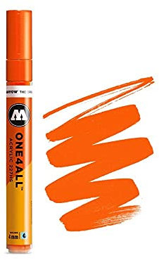 Molotow 227-HS Marker ONE4ALL, 4mm Spitze, 9,0ml, neonorange fluoreszierend