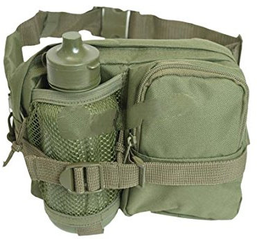 Sac banane multi-poches avec gourde en plastique 12 l – Vert