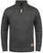 !Solid SDPetro Herren Strickpullover Troyer Grobstrick Pullover mit Troyerkragen Rippbündchen Label-Details Baumwollmischung Regular fit, Größe:XL, Farbe:Dark Grey Melange (8288)
