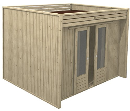 La Pratolina Casetta Moderna da Giardino 3x2 Legno di Alta qualità Modello CUBO ad Uso ricovero Attrezzi, bricolage, spogliatoio