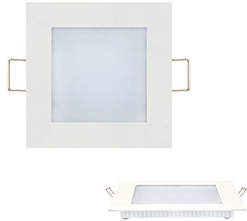 6w Design LED Panel Unterputz Einbauleuchte Einbaulampe Deckenleuchte Deckenlampe Einbaustrahler Lampe Eckig 120x120 mm Warmweiss