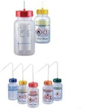 Kautex LDPE Aceton 3-sprachiger Aufdruck Spritzflasche, 500ml Kapazität, 77mm Durchmesser