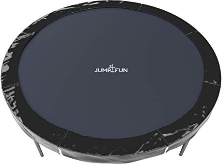 Jump4FUN Universal-Kissen mit Füllung aus Polyethylen für Trampolin – ø 6 m – 185 cm / 8 FT – 244 cm / 10 FT – 305 cm / 12 FT – 366 cm / 13 FT – 400 cm / 14 FT – 427cm – Auswahl., Schwarz , 8FT - 244cm
