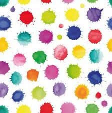 20 Servietten ti-flair, Kleckse, Tupfer, bunt, Party, 33x33cm
