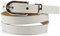 fashionchimp Basic Damengürtel aus 100% echtem Leder, schmaler Gürtel, Breite ca. 1,5cm, Made In Germany (Weiß, 130/BW115)