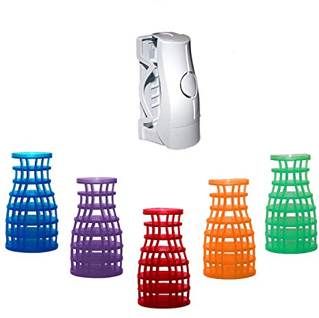 Fre-Pro ECO AIR 2.0 Duft - Set mit 5 Düften inkl. weißer Halterung - zur einfachen Lufterfrischung großer Räume - 30 Tage Frischewirkung