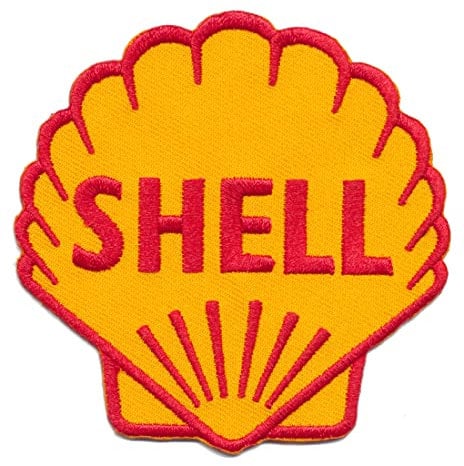 Shell Aufnäher Patches Bügelbild Auto Motorsport Rennsport Motorenöl v2