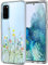 Unov Hülle Kompatibel mit Galaxy S20 Hülle klar Transparent Schlanke Schutzhülle Weich TPU Stoßstange Geprägtes das Muster Stoßdämpfung 6.2 Zoll (Blumen Blumenstrauß)