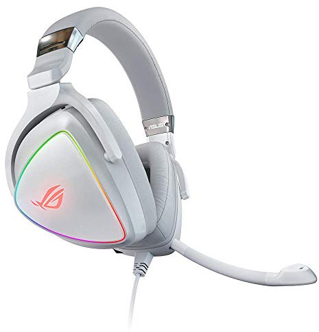 ASUS RGB Gaming Headset ROG Delta | Hi-Res ESS Quad-DAC, Circular RBG Lighting Effect | USB-C Connector for PCs, Consoles, and Mobile Gaming | Gaming Headphones with Detachable Mic