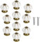 POFET 10pcs Ceramic Door Knobs Vintage Pumpkin Cabinet Drawer Pulls Cupboard Handles Furniture Home Decoratin White