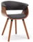 Mingone Esszimmerstühle Holz Küchenstühle Retro Polsterstuhl mit Armlehnen Design Stuhl Linen Stoff Sitze und Massivholz Grau