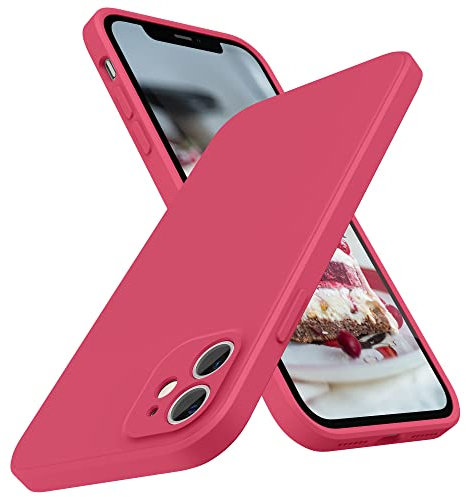 SURPHY Cover Compatibile per iPhone 11 6.1 Pollici(2019), Custodia in Silicone, Antiurto, con Protezione Individuale per Ogni Lente, Full Body Protettiva Case, Ibisco