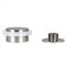 Klebe-Türstopper | 45 x 20 mm | Gewindesockel | Gummi Weißer | Edelstahl AISI 304 | Enthält Werkzeug, Schraube + Befestigungsdübel | Mod. I-203/35X19-B-DUAL-AM| EVI Herrajes